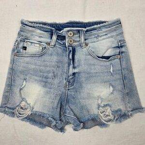 KanCan Distressed Cutoff Denim Shorts Womens 26
